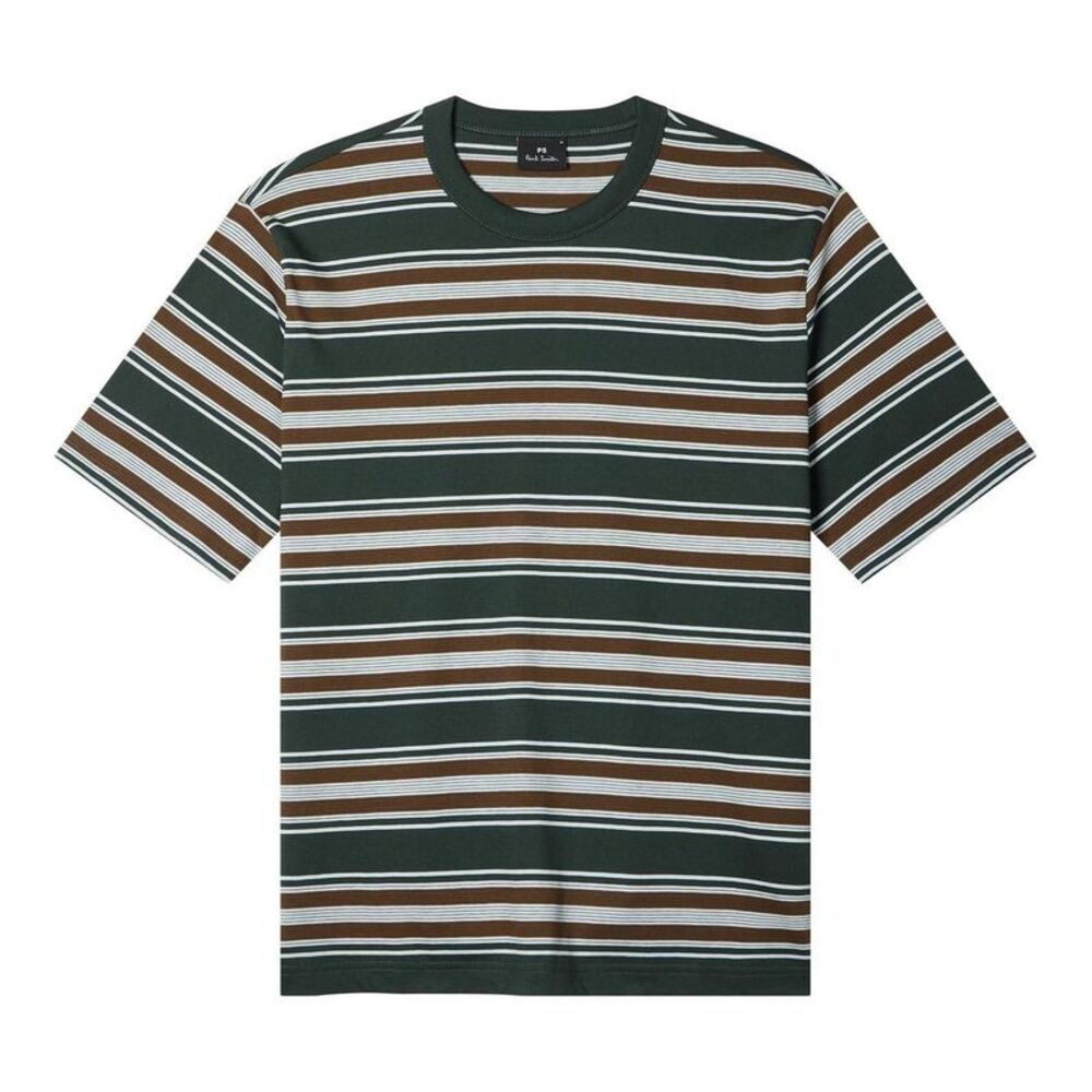 Paul Smith Mens Wide Stripe Crew Neck / Green